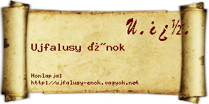 Ujfalusy Énok névjegykártya